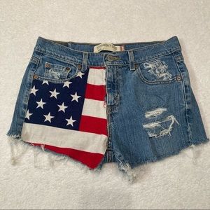 Vintage Levi's High Rise American Flag Shorts